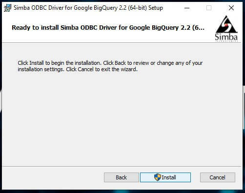 Google BigQuery Installation