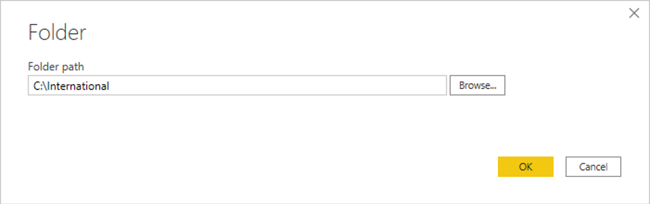 Power Bi Ok Folder Path