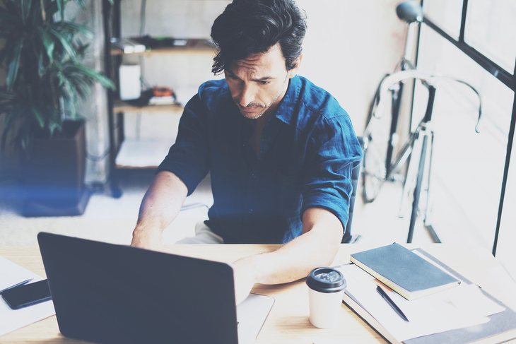 Typing On A Laptop