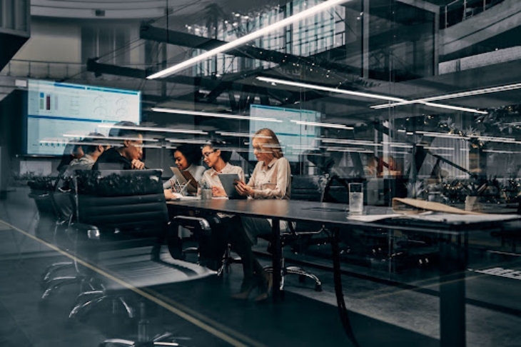 Group Meeting Around A Table