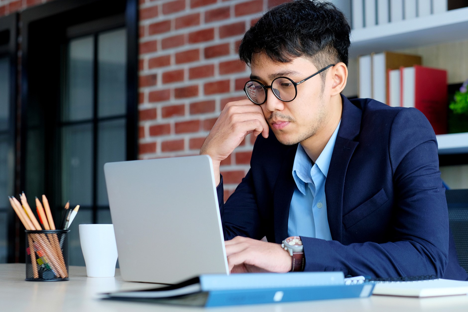 Guy On Computer