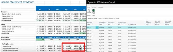 Drilldown in Excel