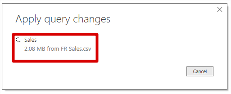 Power Bi Apply Query Changes