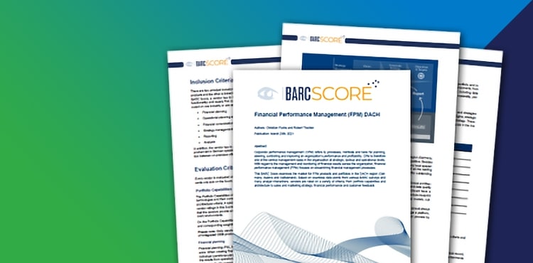 BARC Score Financial Performance Management (FPM) DACH 2022