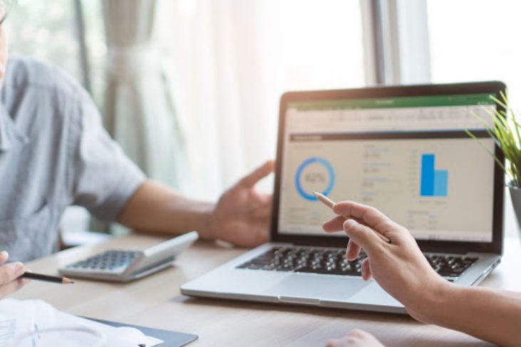 Charts And Graphs Displayed On A Laptop