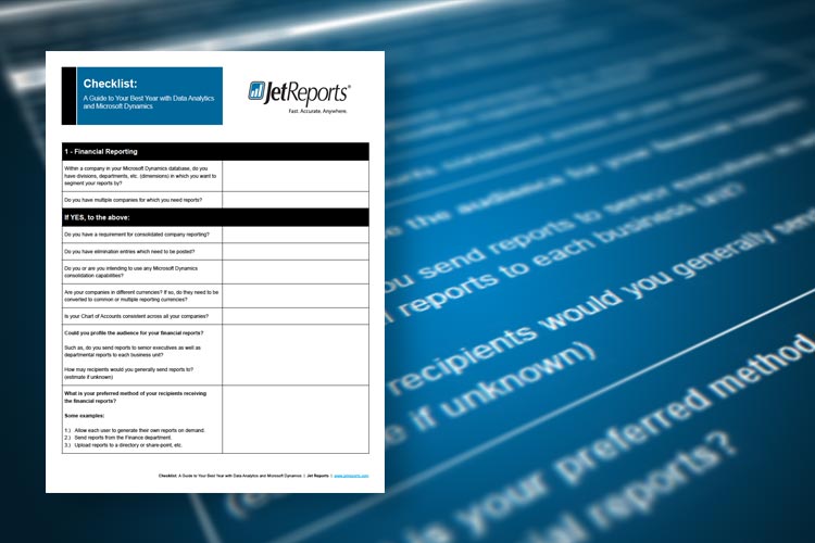 Checklist: A Guide to Your Best Year with Data Analytics and Microsoft Dynamics