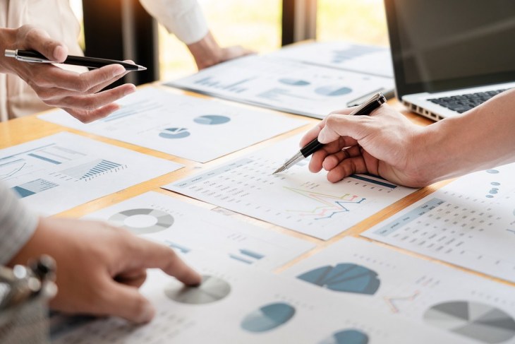 Charts And Graphs On A Document