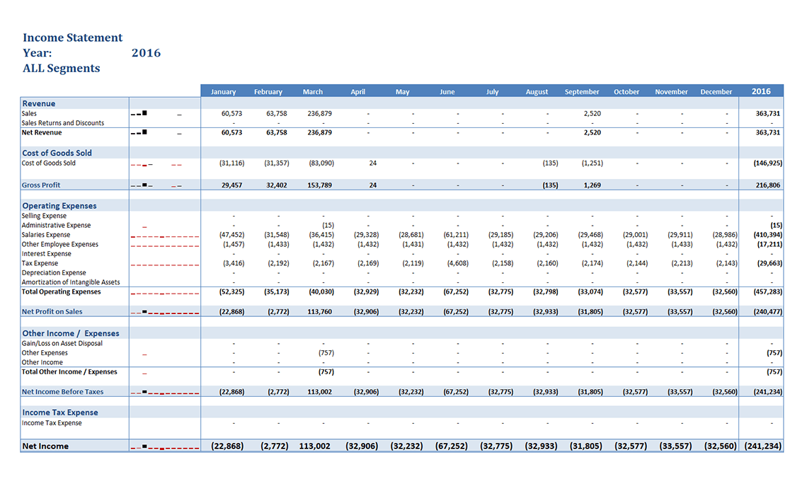 Income Statement by Segment