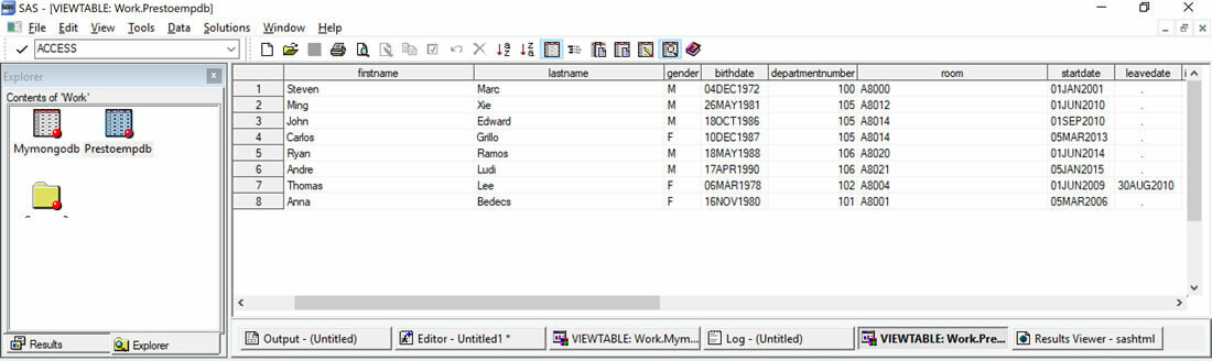 Connect to Presto in SAS Access using ODBC - Img2\4