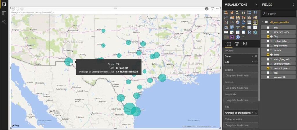 Power Bi Texas Map