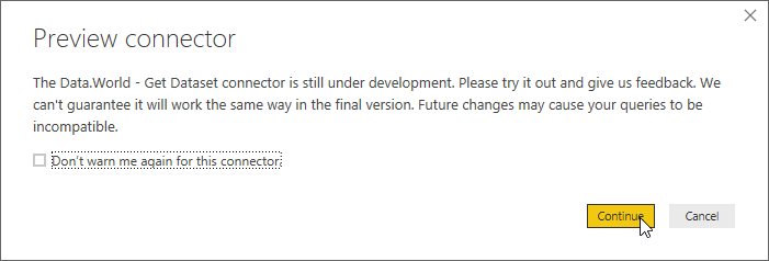 Power Bi Preview Connector