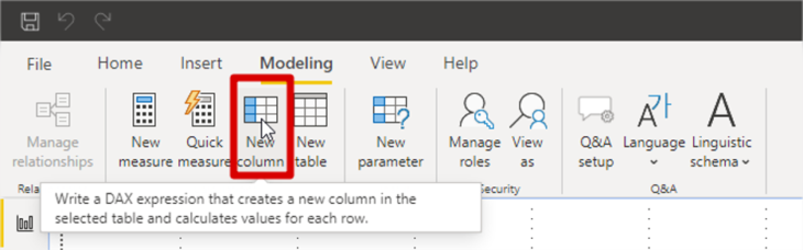 Power BI Calculations New Column