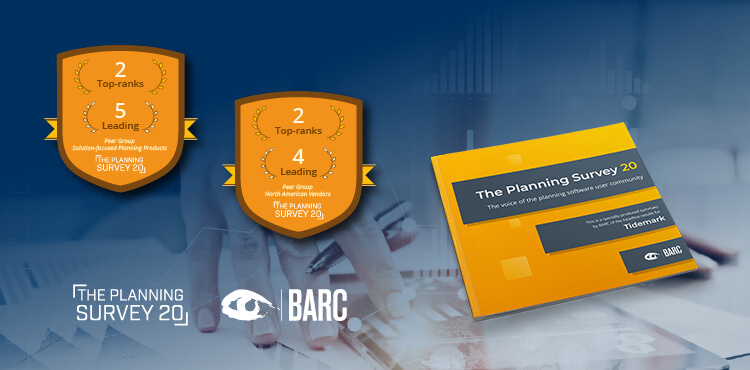 Tidemark Earns Top Rankings in BARC’s The Planning Survey 20