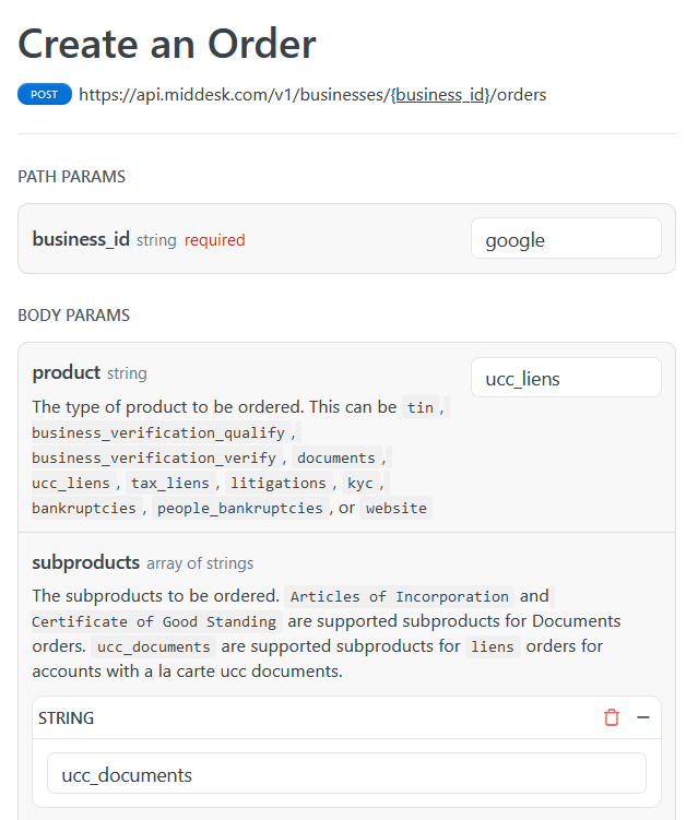 Create an order view