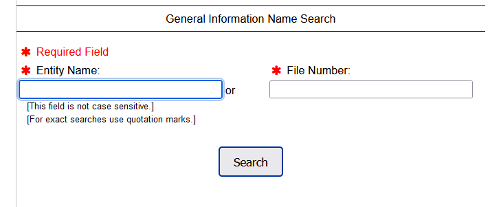 Genereal information name search