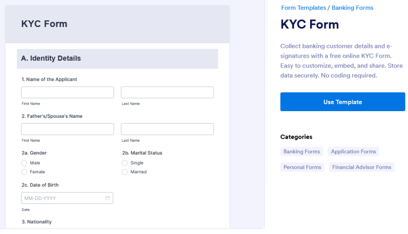 Jotform KYC form