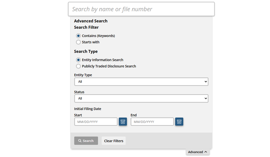 Searching each state's SOS directly