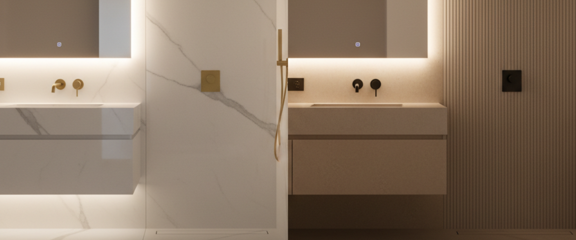 Cultured marble vanity tops & shower panels: matte vs. gloss finish comparison for B2B buyers.
