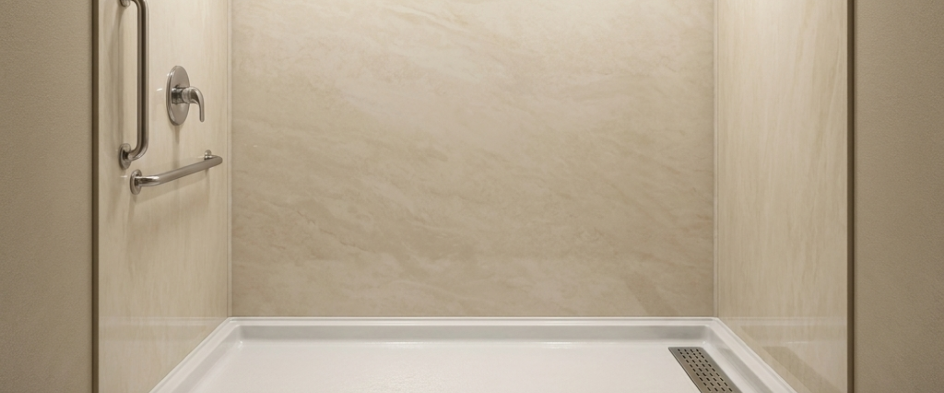 ARSTAR cultured marble low threshold shower pans for hotels. Ideal for B2B hotel renovations and ADA compliance.