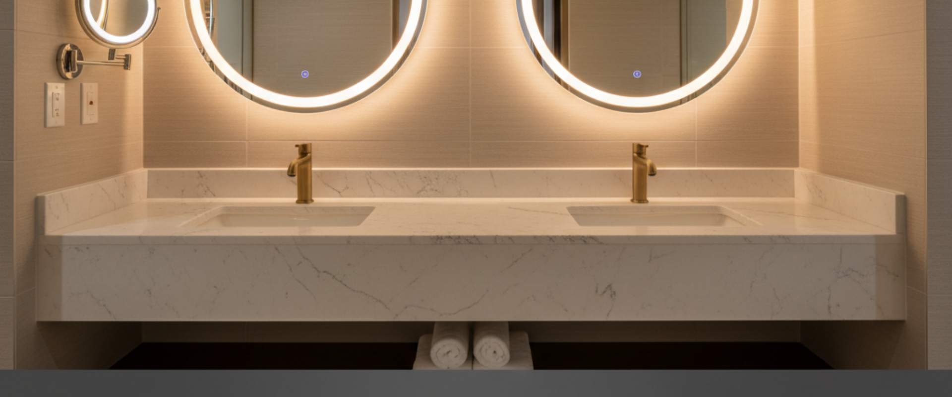 ARSTAR cultured marble vanity tops, wholesale direct for builders, hospitality, & commercial projects.