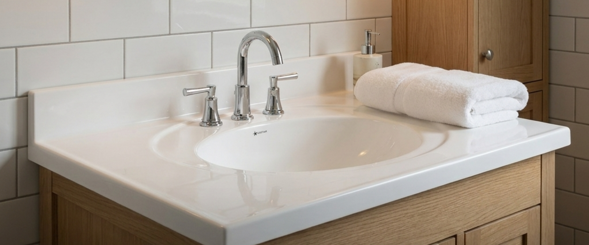 Cultured marble vanity tops for multifamily construction, optimizing installation & reducing labor costs for B2B buyers.