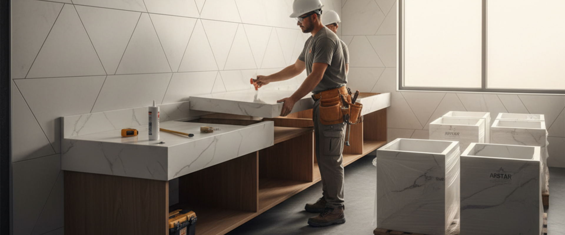 Cultured marble vanity top installation guide for B2B buyers: step-by-step best practices for hotels & properties.