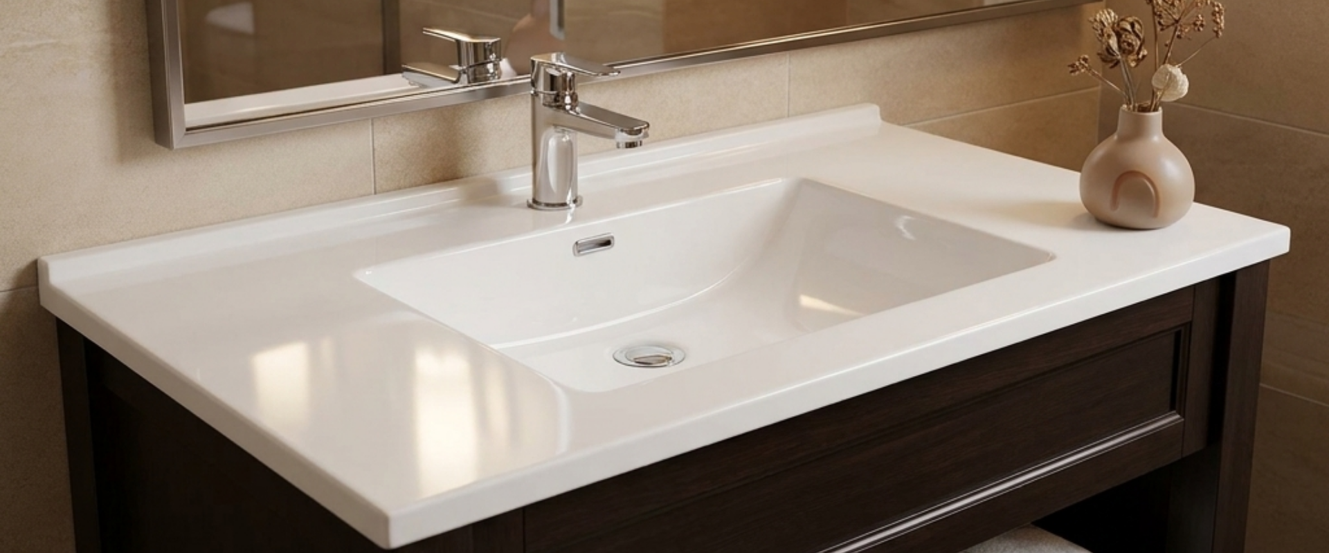 Elegant cultured marble vanity tops for B2B commercial procurement. ARSTAR delivers quality wholesale solutions for hotel suppliers.