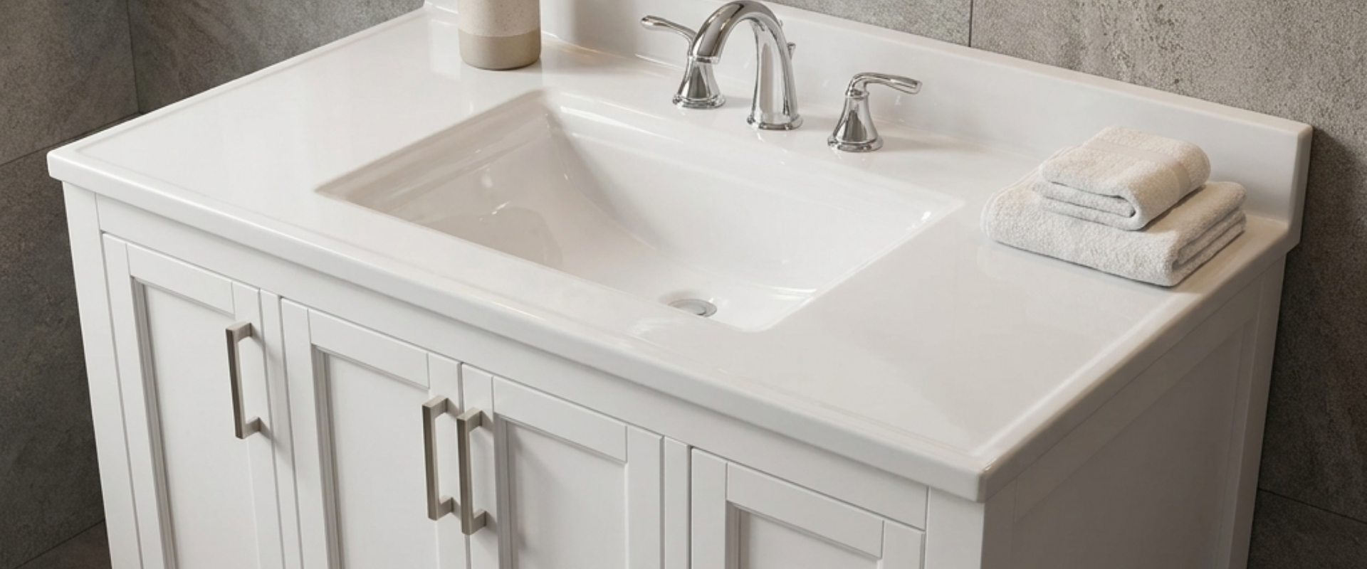 ARSTAR's cultured marble vanity tops wholesale, ideal for commercial projects & hospitality renovation B2B buyers.