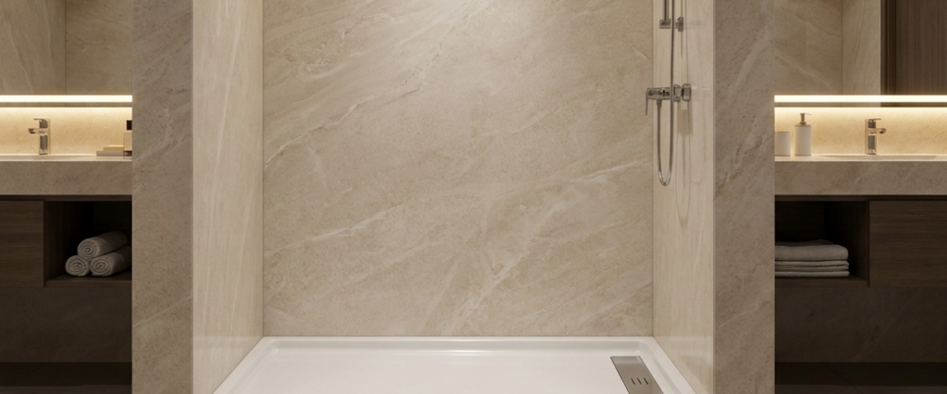 B2B: Cultured marble shower pans for multifamily & hotel projects. Reduce labor, speed renovation.