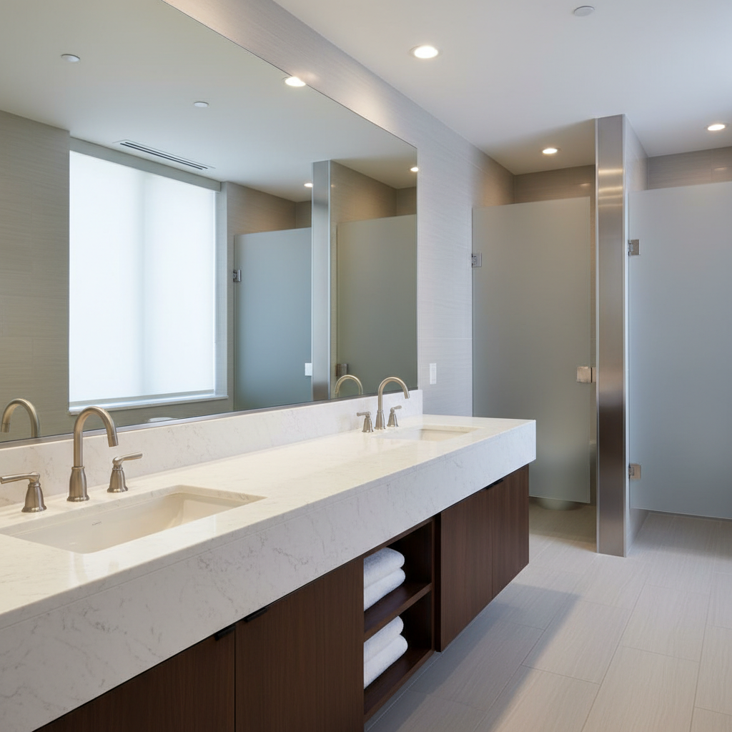 Cultured marble vanity tops wholesale for B2B commercial projects. Essential for architects specifying hotel bathrooms.