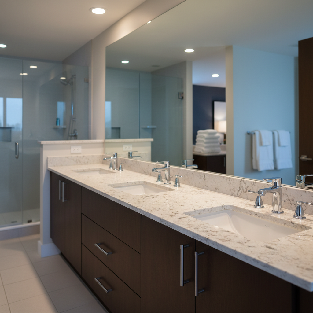 Wholesale cultured marble vanity tops for commercial projects & hotel renovation. Smart choice for B2B buyers.