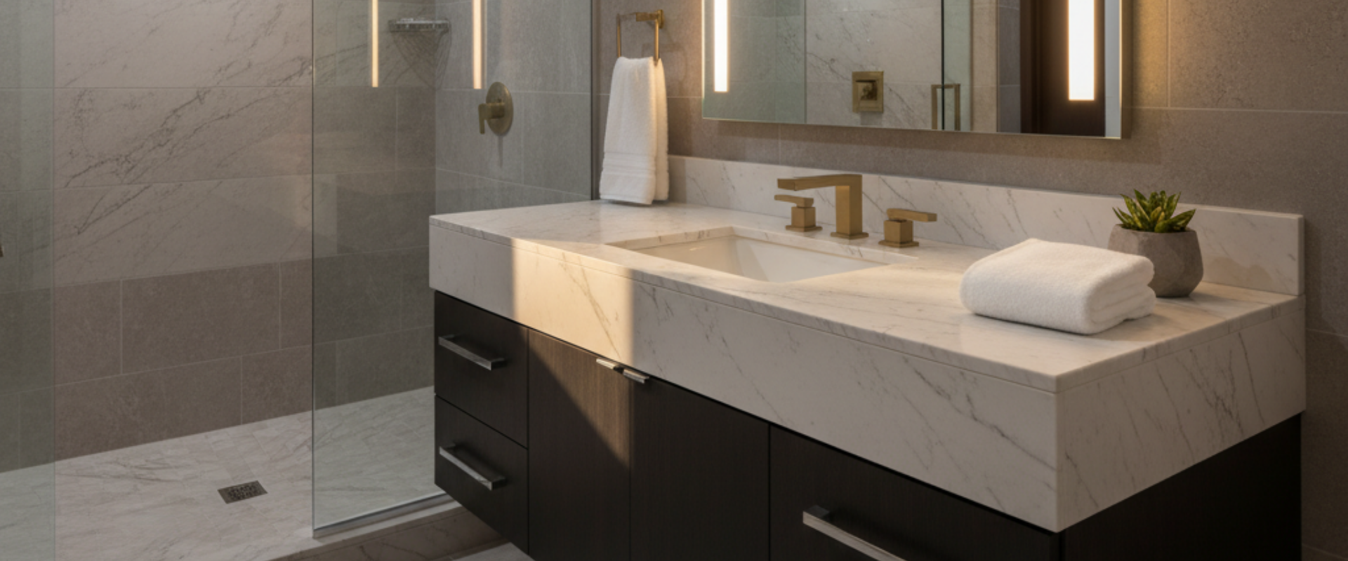 Cultured marble vanity tops wholesale: ideal B2B solution for commercial, hospitality & multifamily design projects.