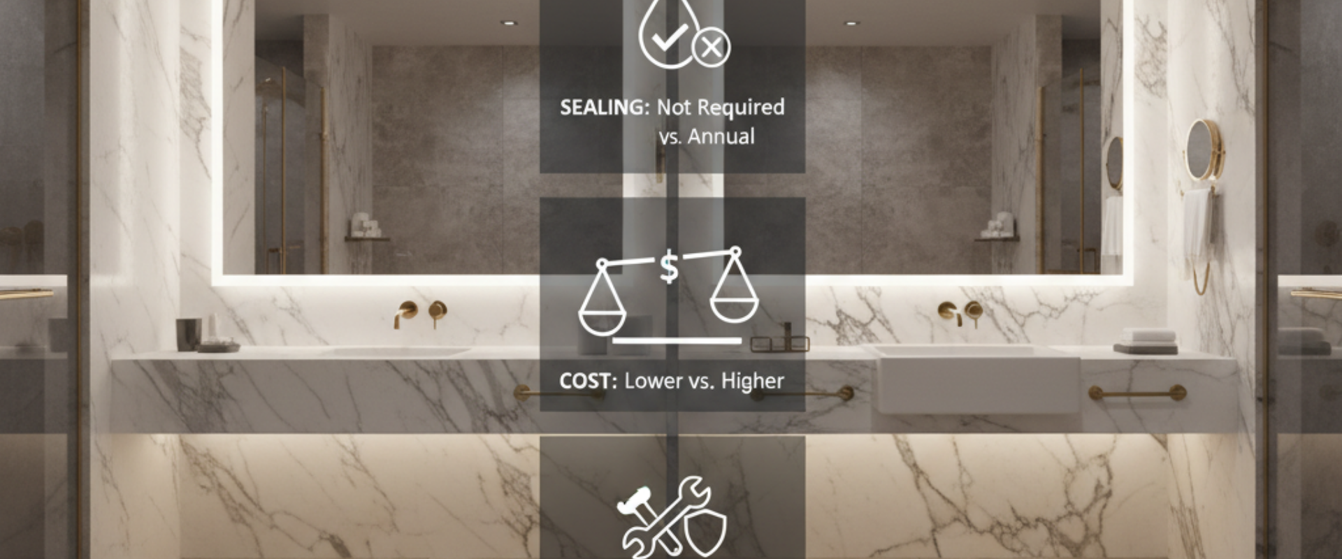 Cultured marble vs. natural stone comparison for B2B buyers: cost, durability, and maintenance for hotels and properties.