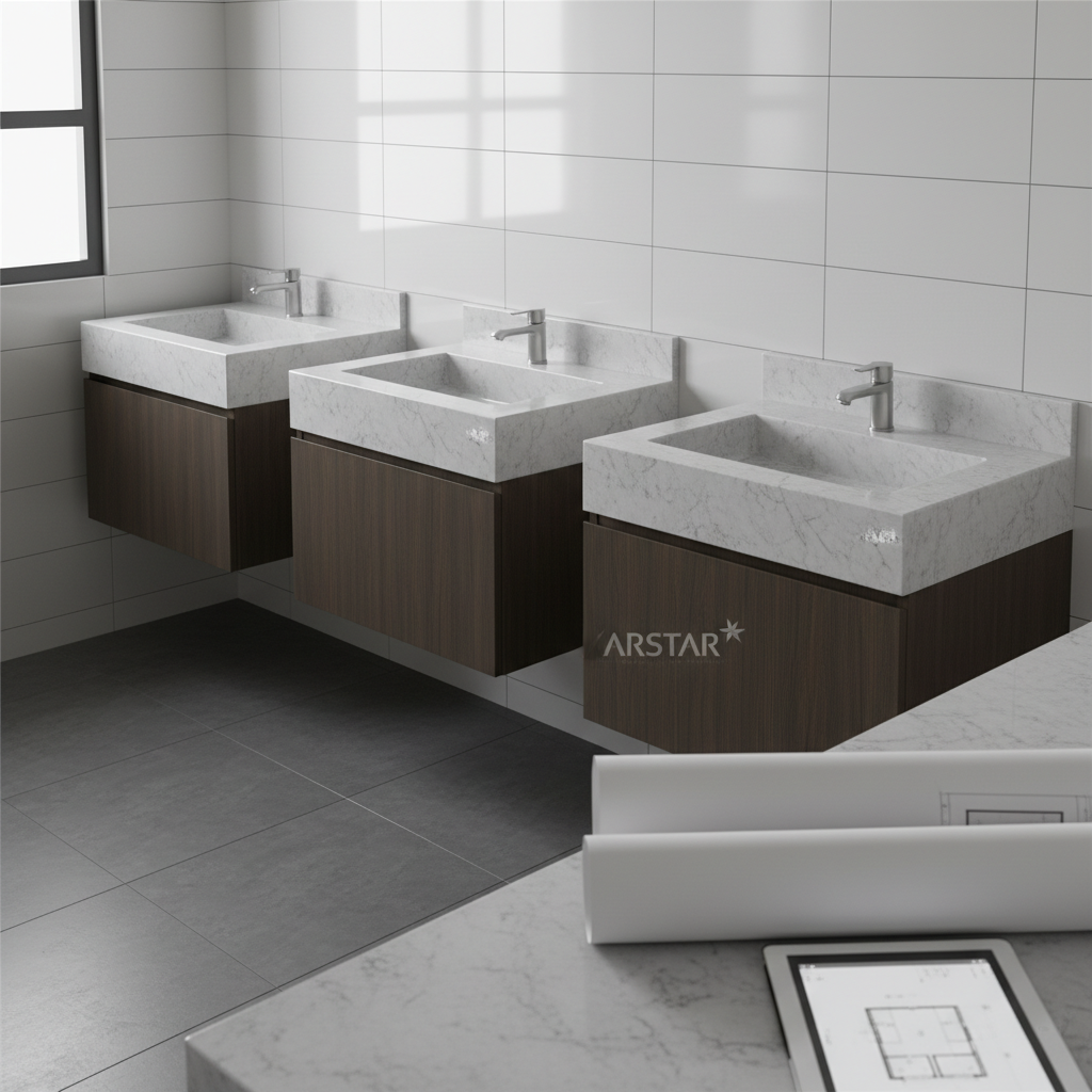 Cultured marble vanity tops for wholesale B2B procurement, ensuring scale and consistent quality for projects.