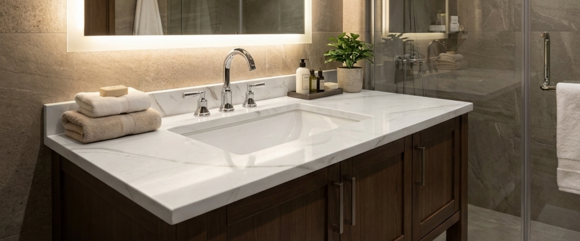 Cultured marble in commercial bathrooms. Maximize hotel & multifamily property ROI and durability for B2B buyers.