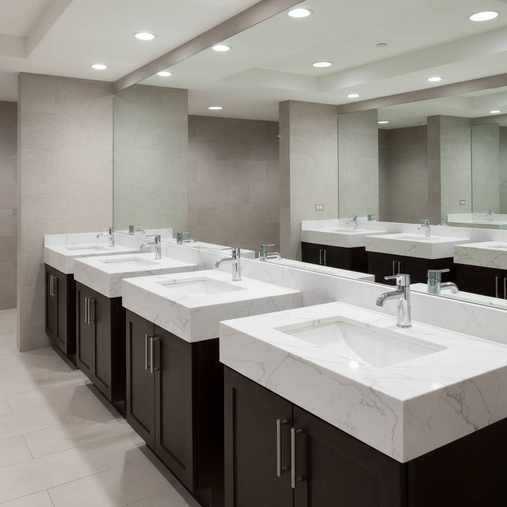 Certified cultured marble vanity tops wholesale for commercial ROI in hotel and multifamily projects.