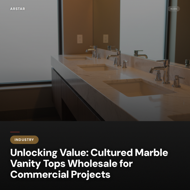 Unlock value with wholesale cultured marble vanity tops for B2B commercial, hotel, and multifamily projects.