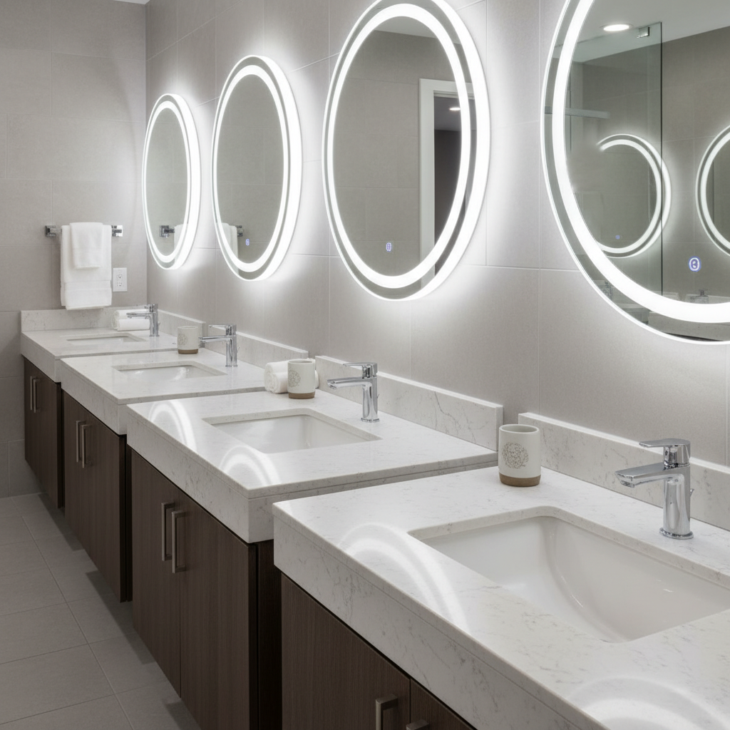 Cultured marble vanity tops wholesale. Essential selection criteria for B2B procurement in commercial bathrooms.