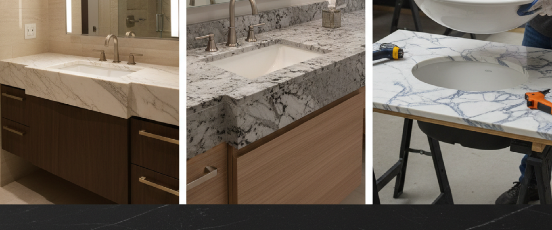 Cultured marble integral bowl and undermount sinks compared for B2B bathroom vanity projects