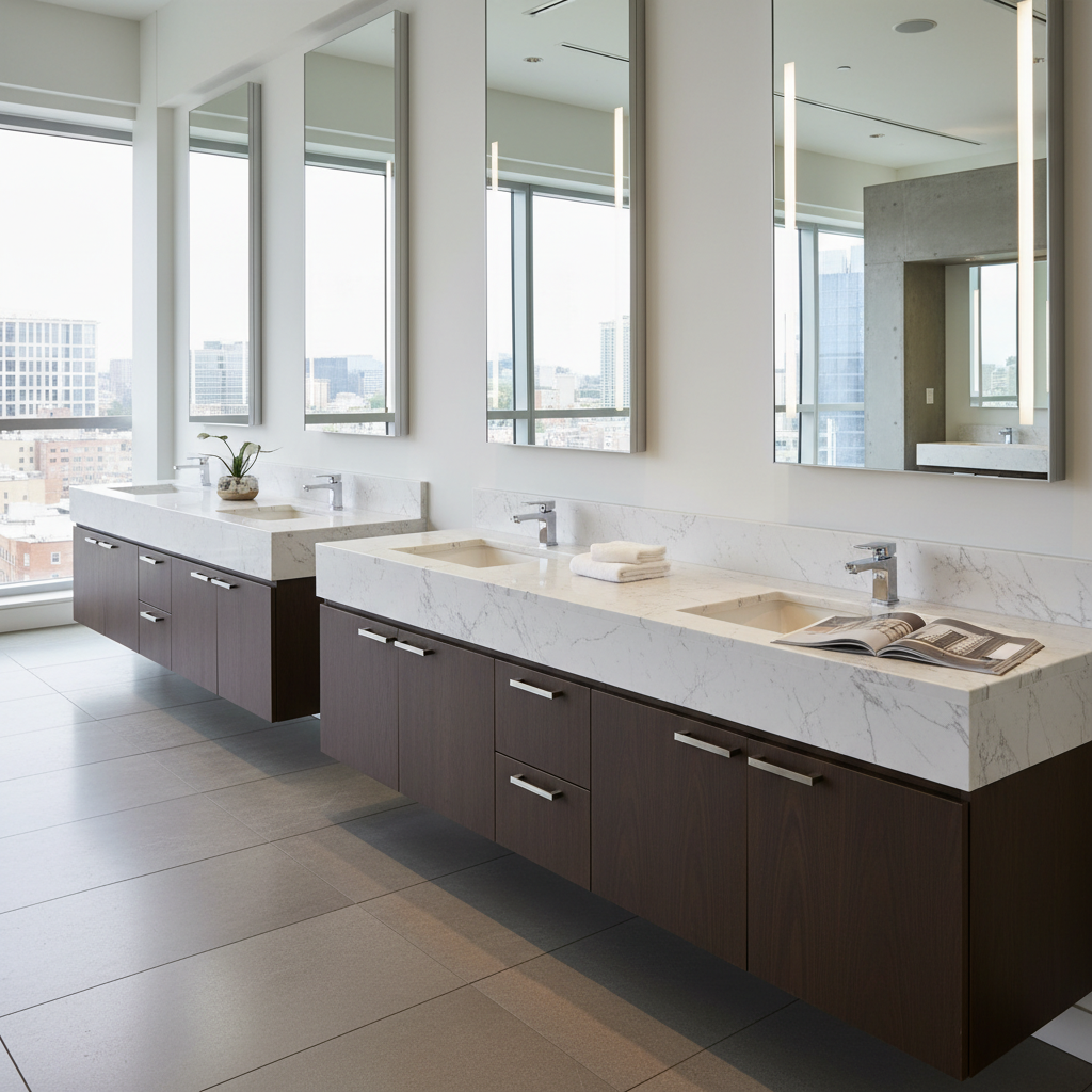 B2B buyers: Discover cultured marble vanity tops for commercial & hospitality. Design, durability, and value for your projects.