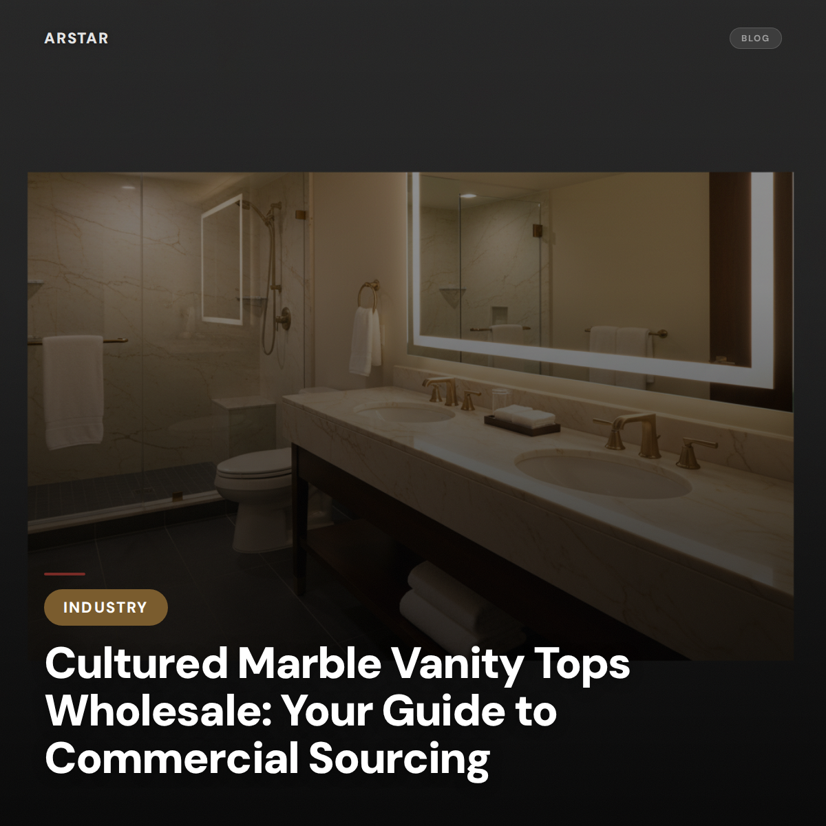 Cultured marble vanity tops: Wholesale B2B guide for commercial sourcing, hotel, and multifamily procurement.