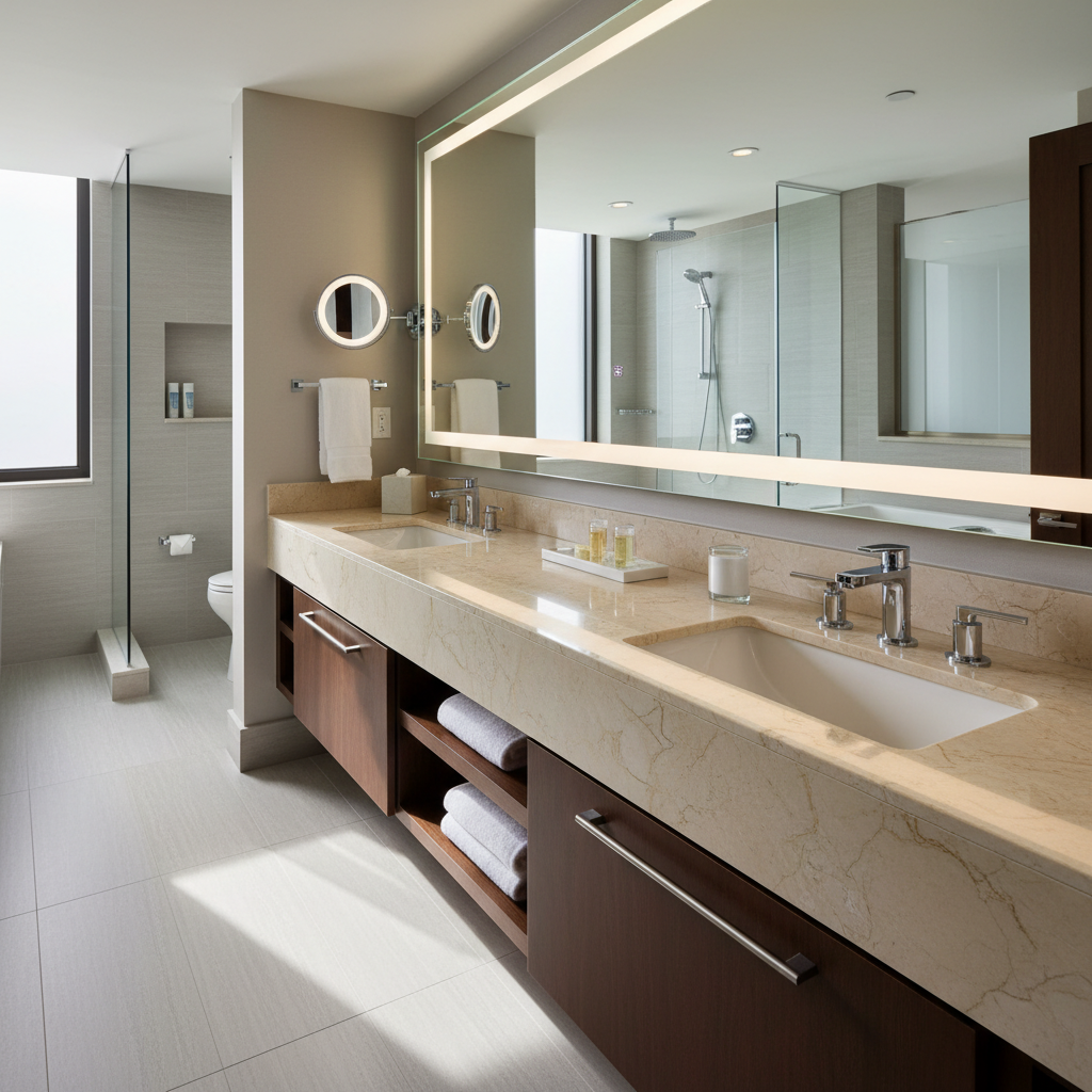 Optimize project procurement with wholesale cultured marble vanity tops for B2B commercial and hotel projects.