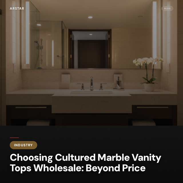 Cultured marble vanity tops wholesale for B2B buyers in commercial construction and hotel renovations.
