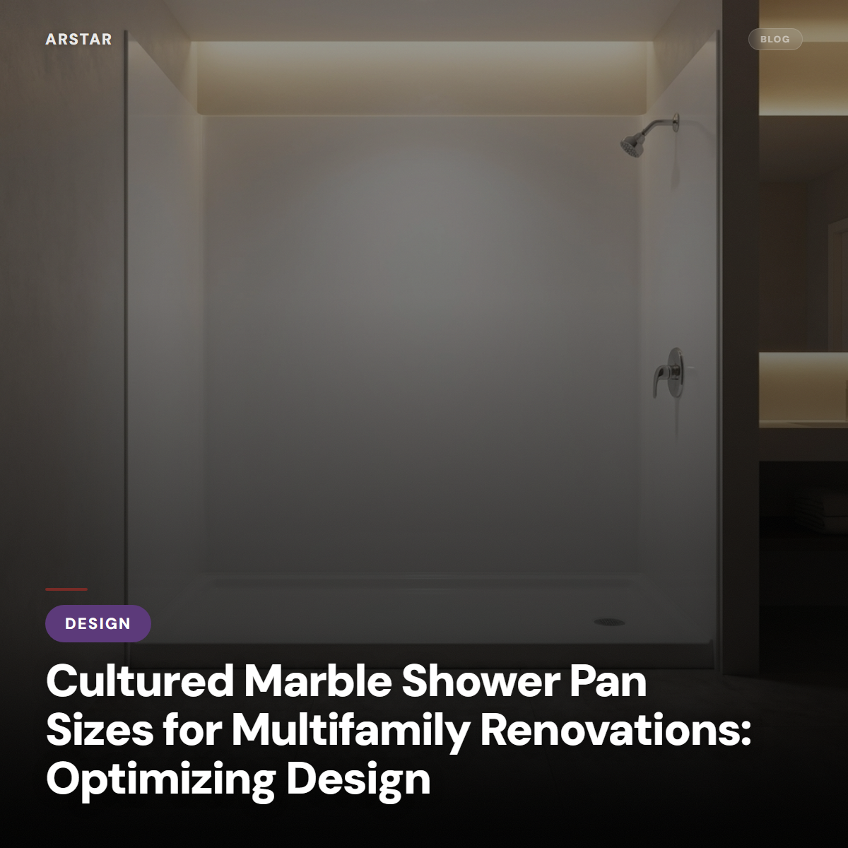 Cultured marble shower pan sizes for multifamily renovations, optimizing design and ADA compliance for B2B.
