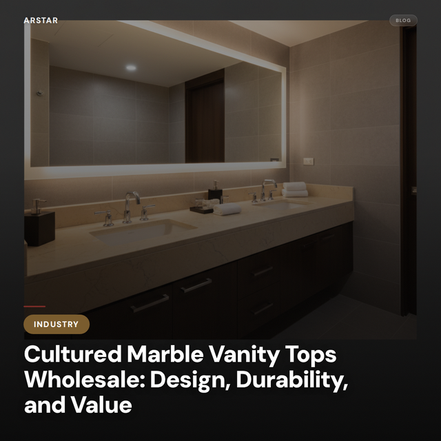 B2B buyers: Discover cultured marble vanity tops for commercial & hospitality. Design, durability, and value for your projects.