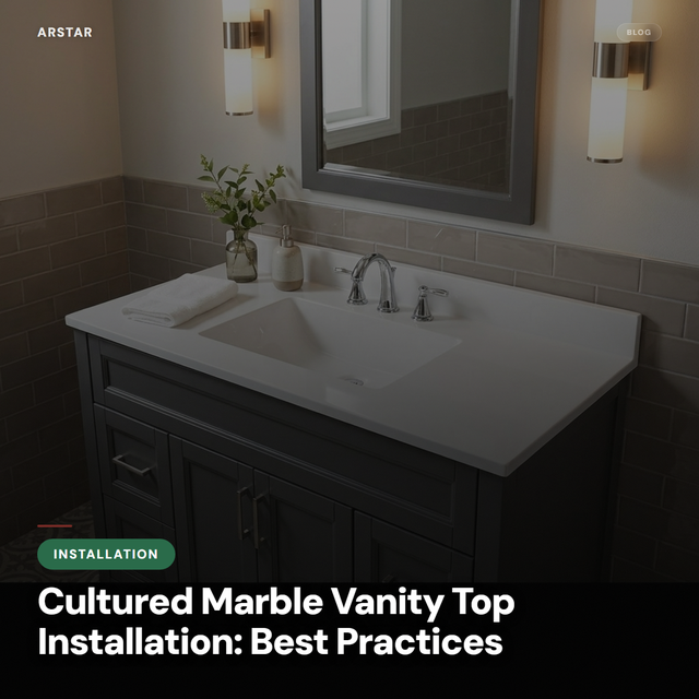 Cultured marble vanity top installation guide for B2B buyers: step-by-step best practices for hotels & properties.