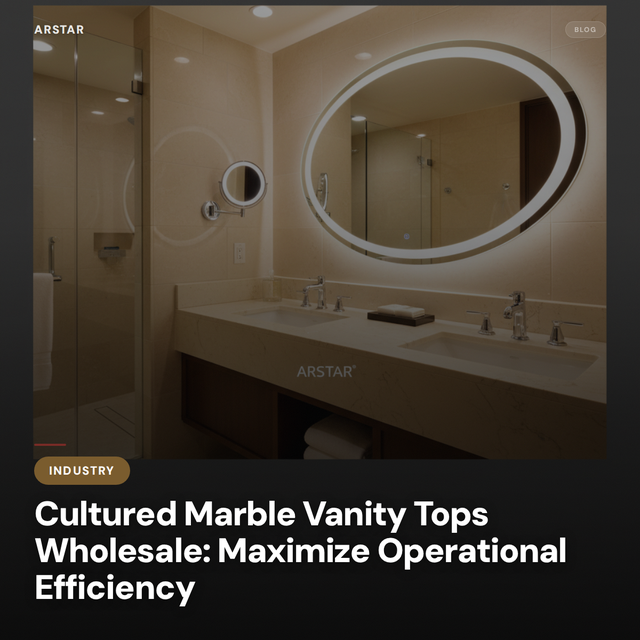 Cultured marble vanity tops wholesale for B2B. Maximize operational efficiency on commercial projects with ARSTAR solutions.