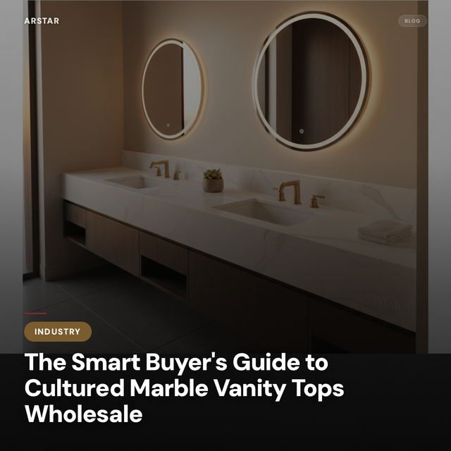 Cultured marble vanity tops, a smart wholesale choice for B2B hotel renovation & commercial construction.