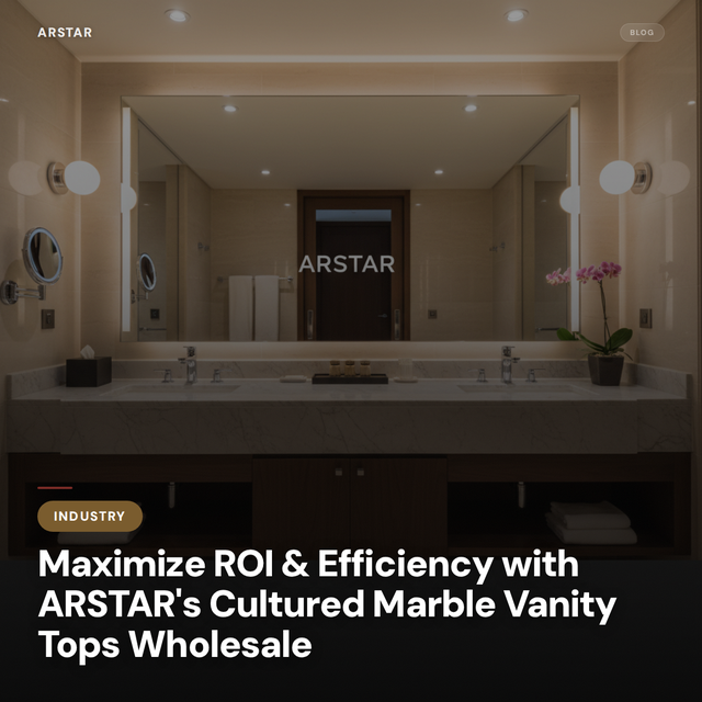 ARSTAR cultured marble vanity tops for wholesale B2B procurement. Boost ROI & efficiency for hotel and commercial projects.