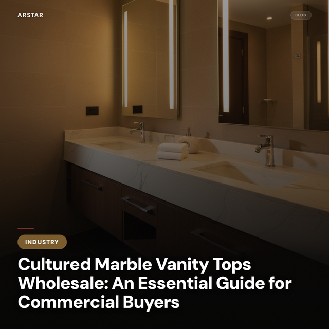 Cultured marble vanity tops guide for commercial buyers: wholesale solutions for hospitality and multifamily projects.